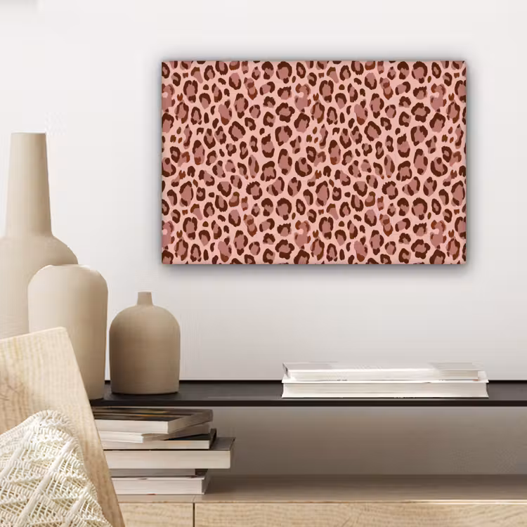 Luipaard - Patroon - Roze canvas 2cm klein 34 -sfeer6