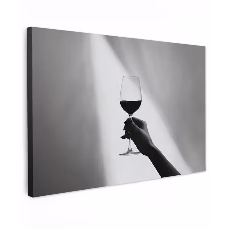 Lichtinval - Wijn - Rood - Glas canvas 2cm klein -z3d