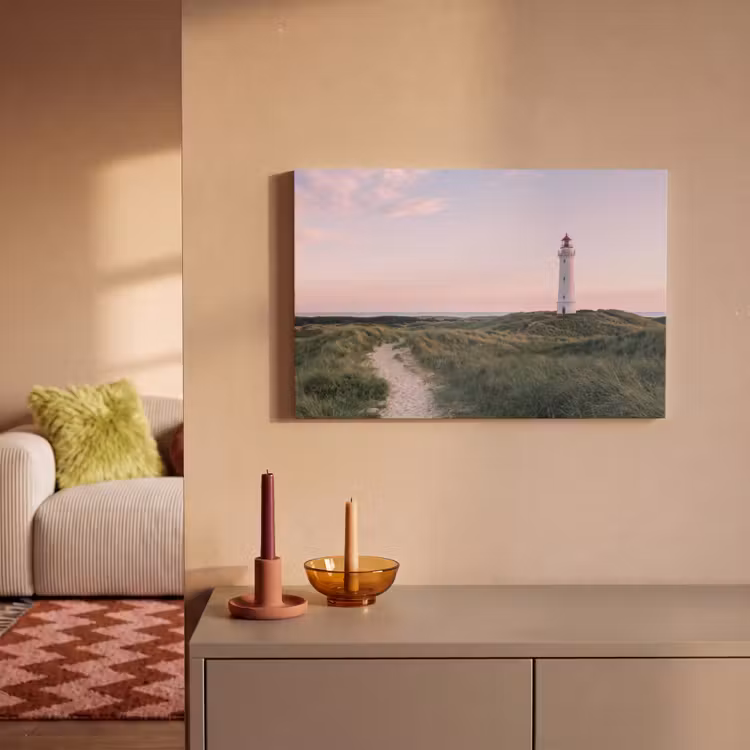 Vuurtoren - Duinlandschap - Zee canvas 2cm klein -sfeer1