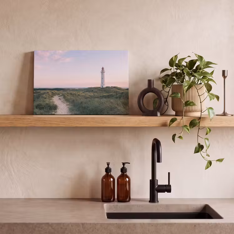 Vuurtoren - Duinlandschap - Zee canvas 2cm klein -sfeer3