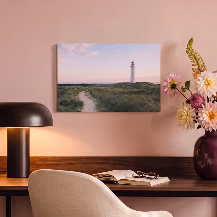Vuurtoren - Duinlandschap - Zee canvas 2cm klein -sfeer4