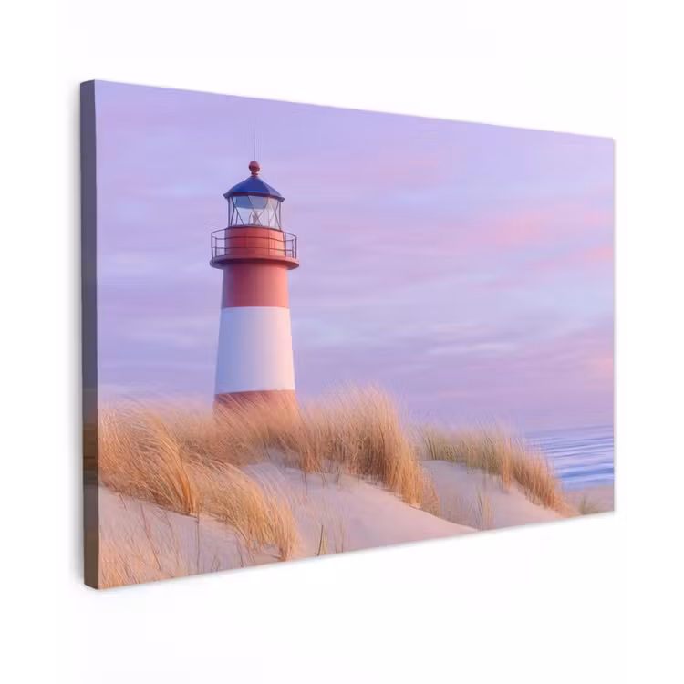 Vuurtoren - Duinen - Zonsondergang canvas 2cm klein -z3d