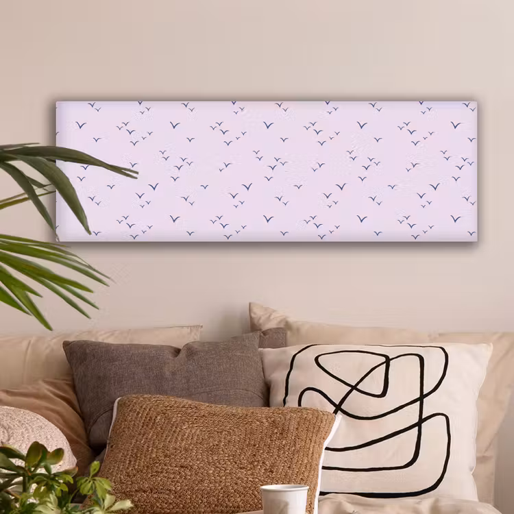 Lila - Vogels - Blauw canvas 2cm klein 828 -sfeer1