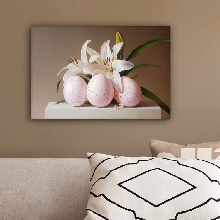 Lelies - Eieren - Pasen canvas 2cm klein -sfeer3