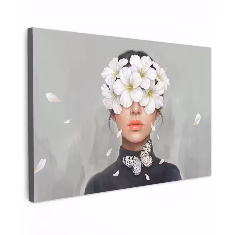 Lelies - Portret - Wit canvas 2cm klein -z3d