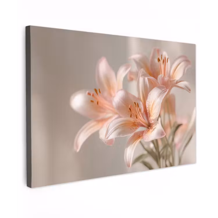 Lelies - Meeldraden - Roze - Wazig canvas 2cm klein -z3d