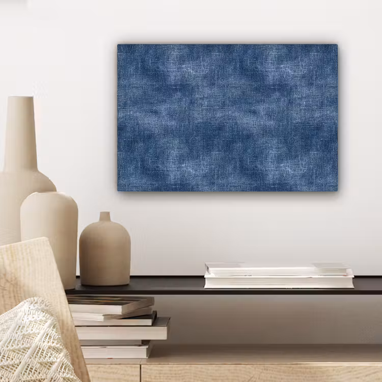 Linnen - Textuur - Patroon - Denim - Rustiek canvas 2cm klein 34 -sfeer6