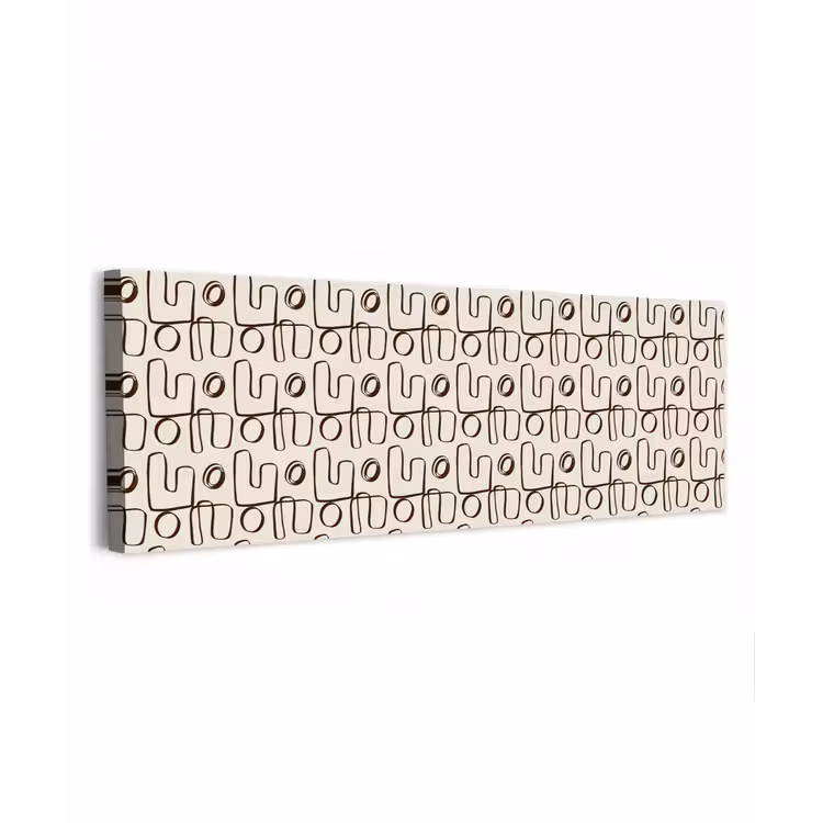 Lijnen - Beige - Patroon - Donkerbruin canvas 2cm klein 828 -z3d