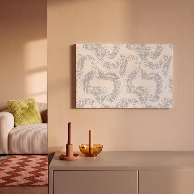 Lijnen - Patroon - Beige - Minimalistisch canvas 2cm klein 34 -sfeer1