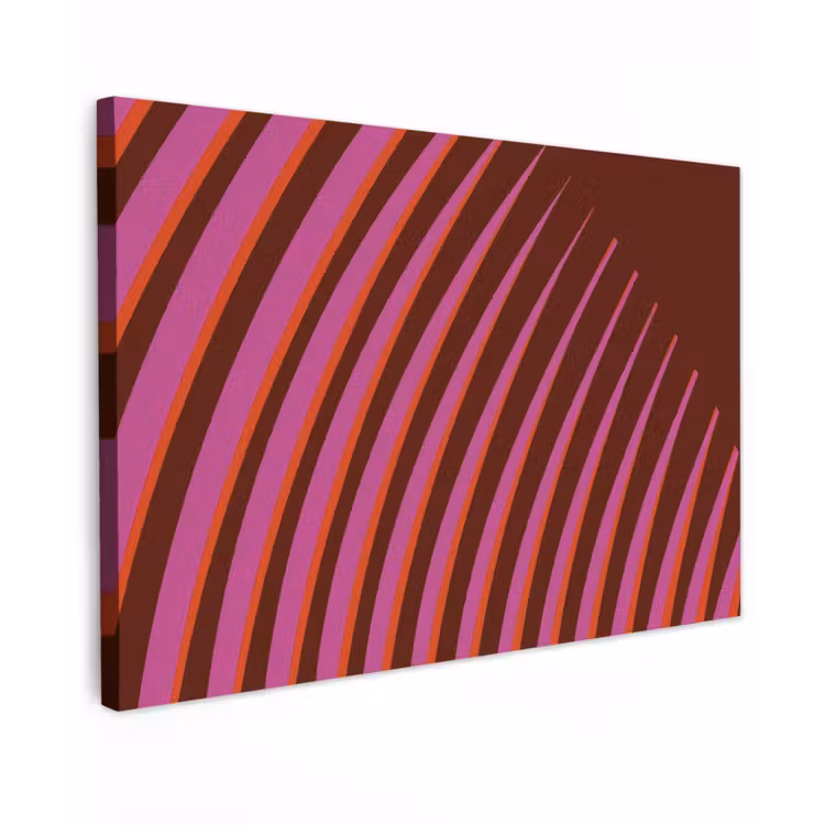 Lijnen - Rood - Beweging canvas 2cm klein -z3d