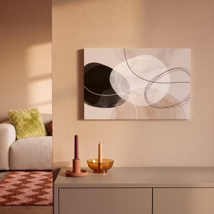 Canvas Print - Lines - Wavy - Art - Lijnen - Golvend - Kunst canvas 2cm klein