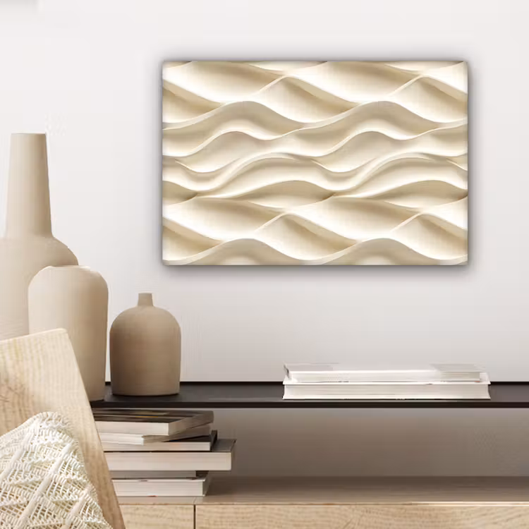 Lijnen - Golvend - Crème canvas 2cm klein 34 -sfeer6