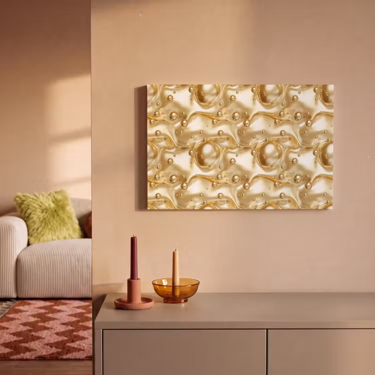 Vloeibaar - Druppels - Goud canvas 2cm klein 34 -sfeer1
