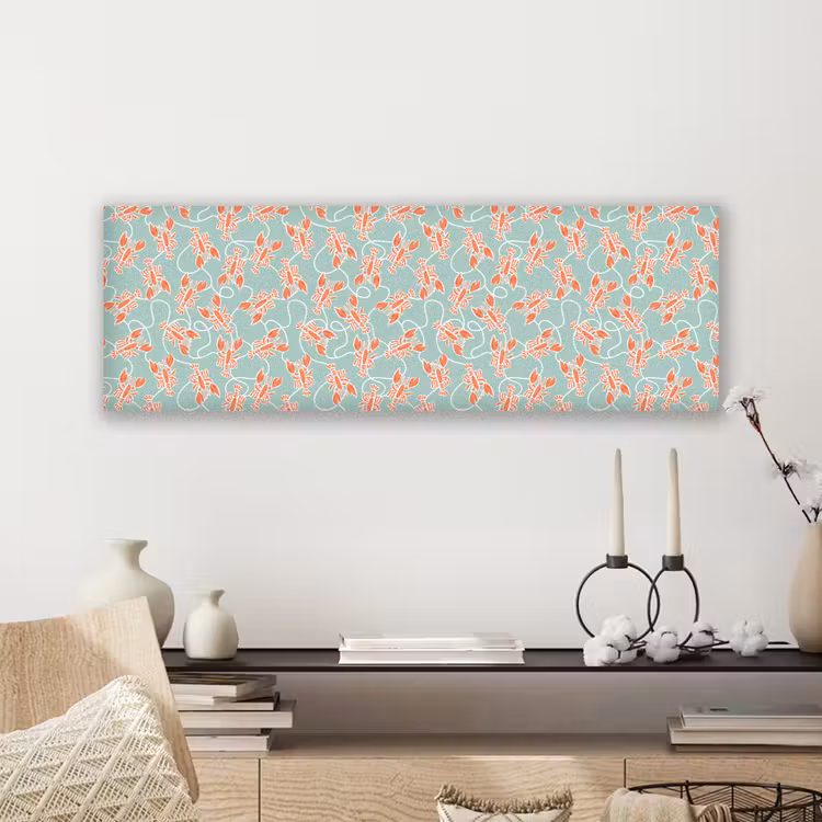 Zee - Kreeft - Groen - Oranje canvas 2cm klein 828 -sfeer6