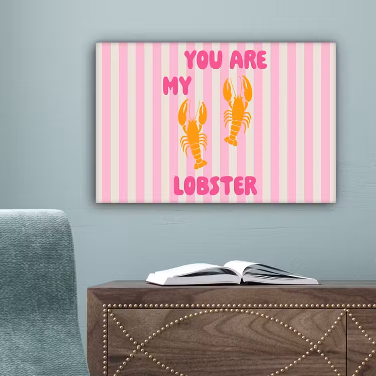 Lobster - Love - Valentijn canvas 2cm klein -sfeer4