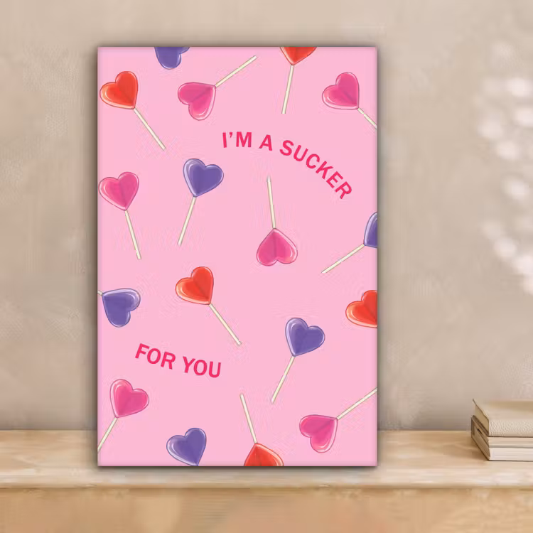 Lolly - Valentijn - Illustratie - Snoep canvas 2cm klein -sfeer1