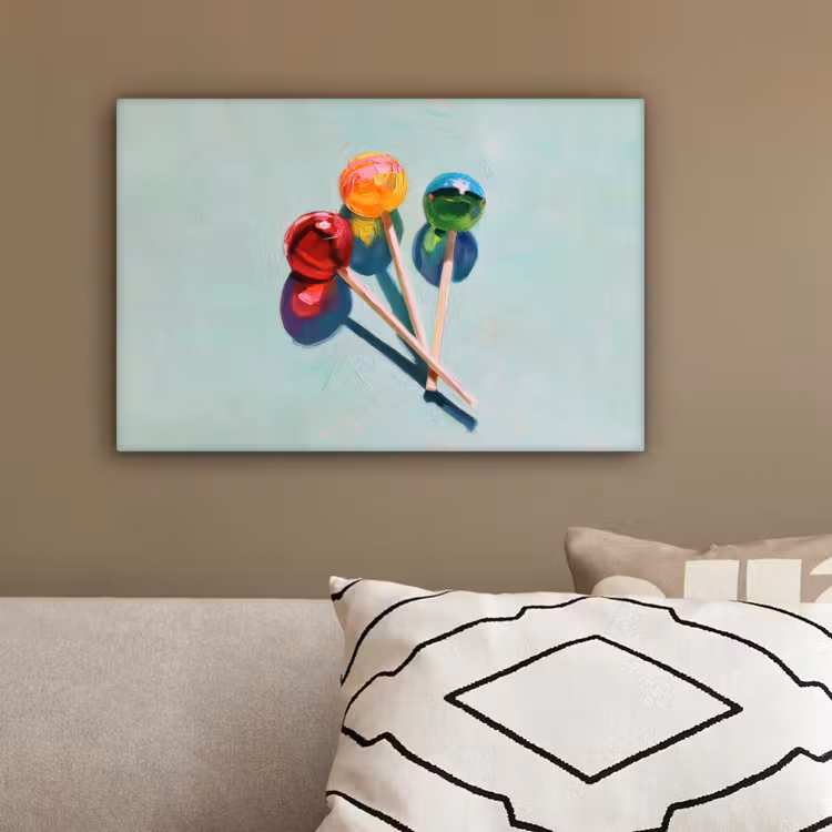Lollys - Schaduw - Drie - Blauw canvas 2cm klein -sfeer3