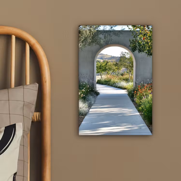 Doorkijk - Pad - Beton - Landschap canvas 2cm klein -sfeer3