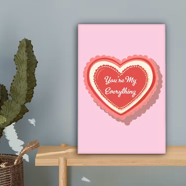 Liefde - Hart - Valentijn canvas 2cm klein -sfeer4