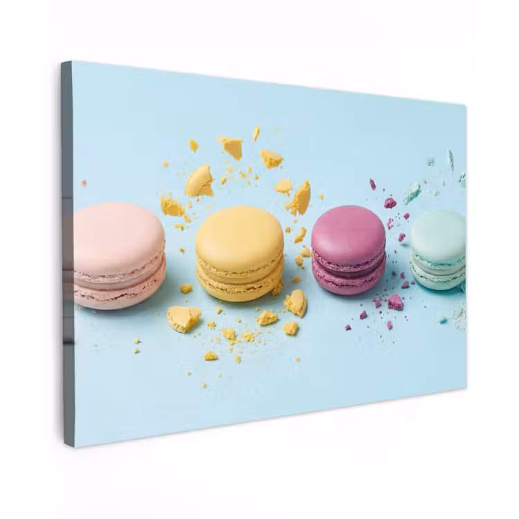Macarons - Kleurrijk - Pastel canvas 2cm klein -z3d