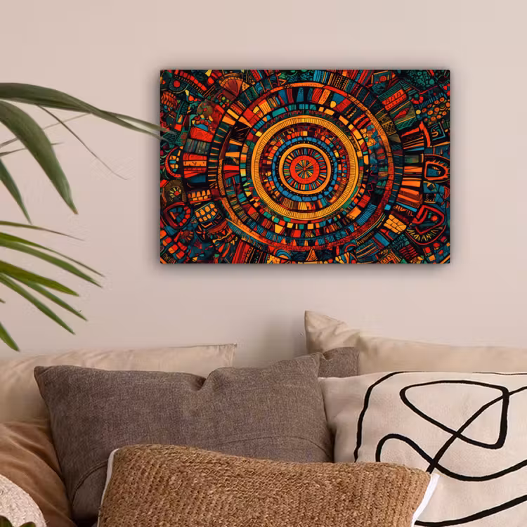 Mandala - Cirkels - Patronen canvas 2cm klein -sfeer1