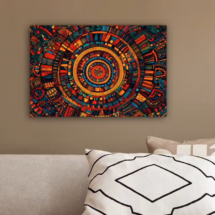Mandala - Cirkels - Patronen canvas 2cm klein -sfeer3