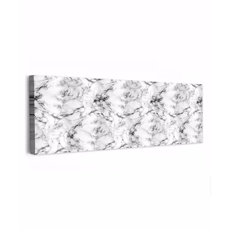 Marmer - Zwart - Dramatisch - Wit canvas 2cm klein 828 -z3d