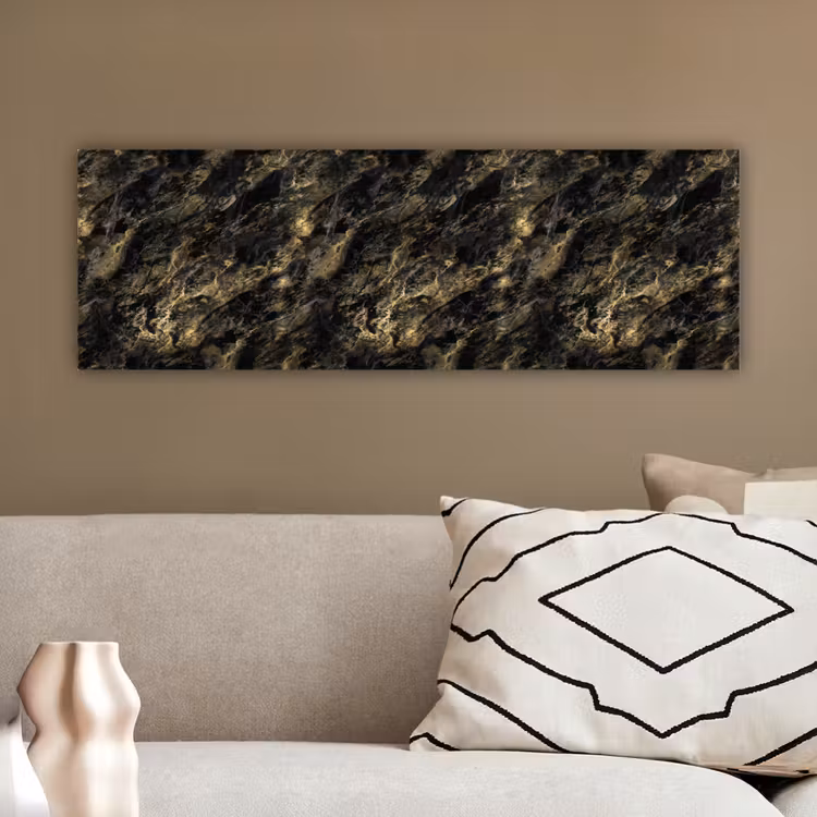 Marmer - Zwart - Goud canvas 2cm klein 828 -sfeer3