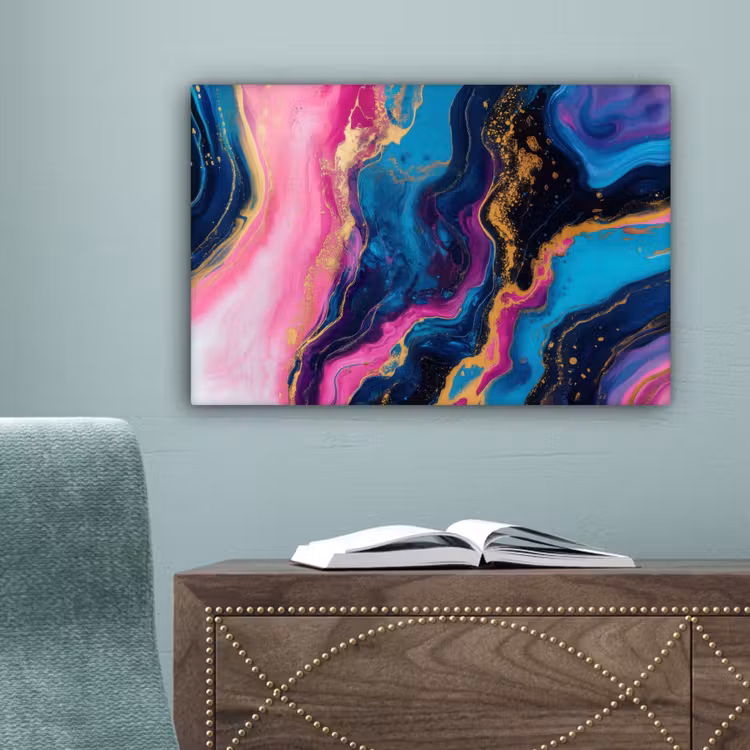 Marmer - Modern - Goud canvas 2cm klein -sfeer4