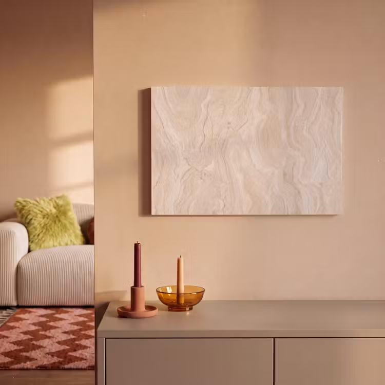 Marmer - Patroon - Beige - Steen - Abstract canvas 2cm klein -sfeer1