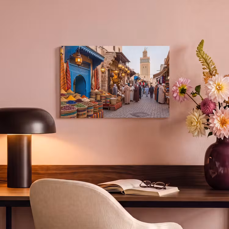 Canvas Print - Market - Oriental - Colorful - Markt - Oosters - Kleurrijk canvas 2cm klein
