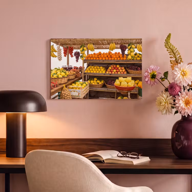 Canvas Print - Market Stall - Fruit - Fresh - Marktkraam - Fruit - Vers canvas 2cm klein