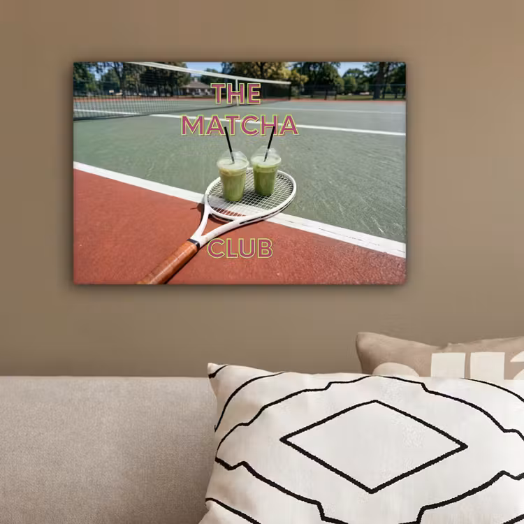 Matcha Club - Tennis - Matcha canvas 2cm klein -sfeer3