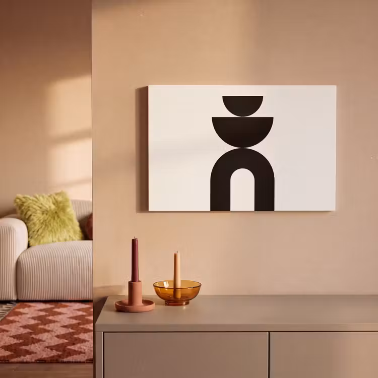 Canvas Print - Minimalist - Art - White - Minimalistisch - Kunst - Wit canvas 2cm klein