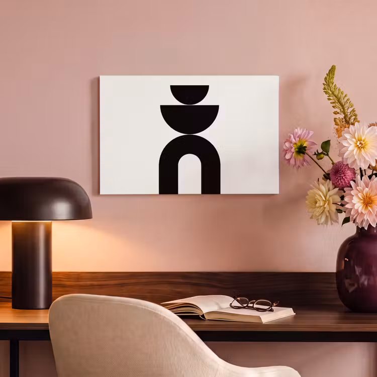 Canvas Print - Minimalist - Art - White - Minimalistisch - Kunst - Wit canvas 2cm klein