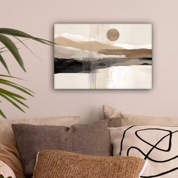 Minimalistisch - Landschap - Dimensie canvas 2cm klein -sfeer1
