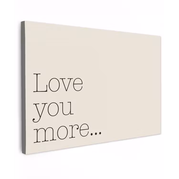 Minimalistisch - Love - Beige canvas 2cm klein -z3d