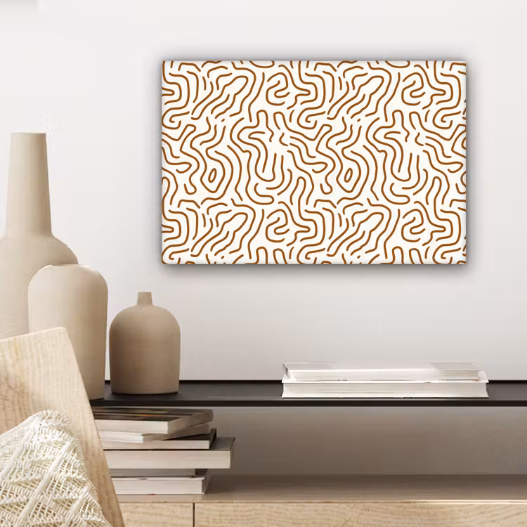 Minimalistisch - Patroon - Terracotta canvas 2cm klein 34 -sfeer6
