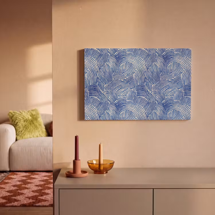 Modern - Abstract - Blauw canvas 2cm klein 34 -sfeer1