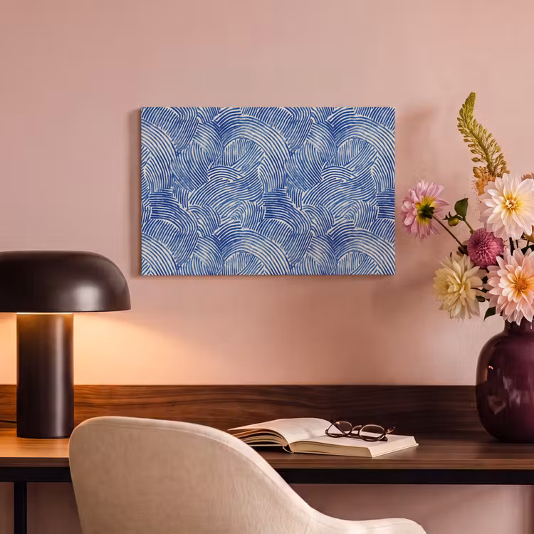 Modern - Abstract - Blauw canvas 2cm klein 34 -sfeer4