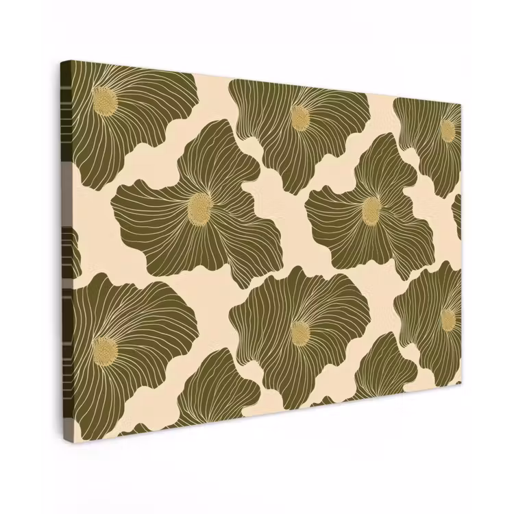 Modern - Abstract - Groen canvas 2cm klein 34 -z3d