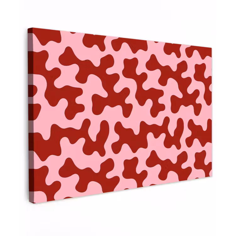 Modern - Abstract - Rood canvas 2cm klein 34 -z3d