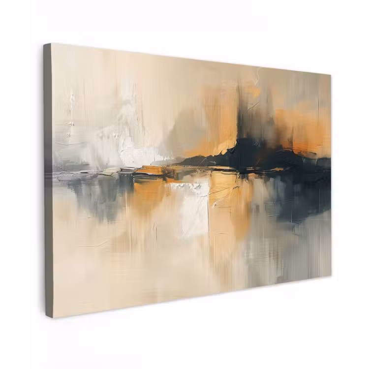 Moderne kunst - Abstract - Zwart canvas 2cm klein -z3d