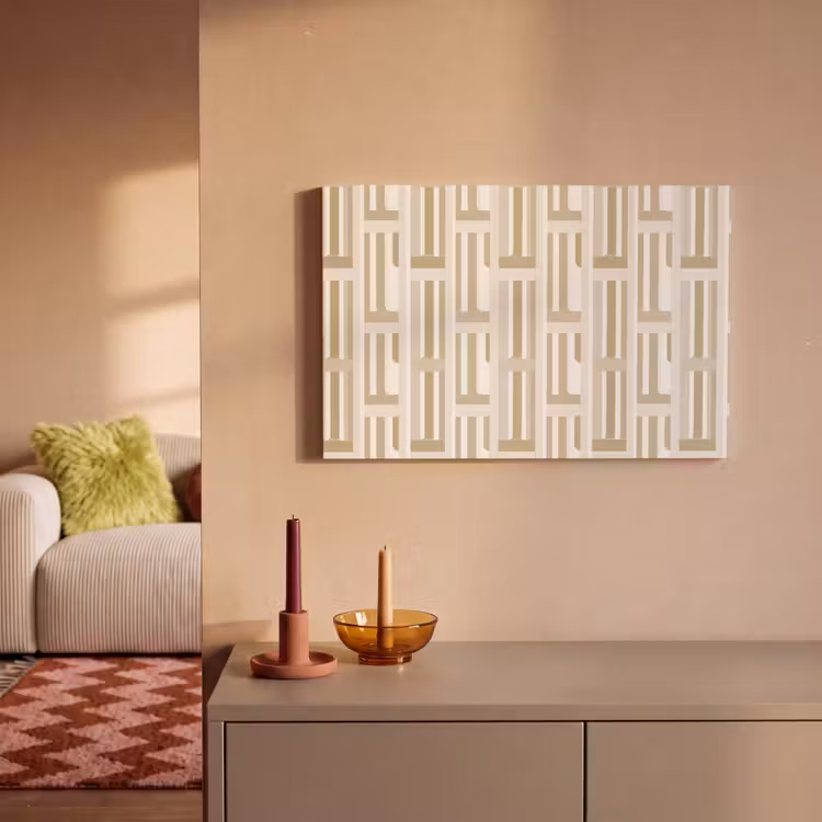 Modern - Geometrisch - Beige canvas 2cm klein 34 -sfeer1