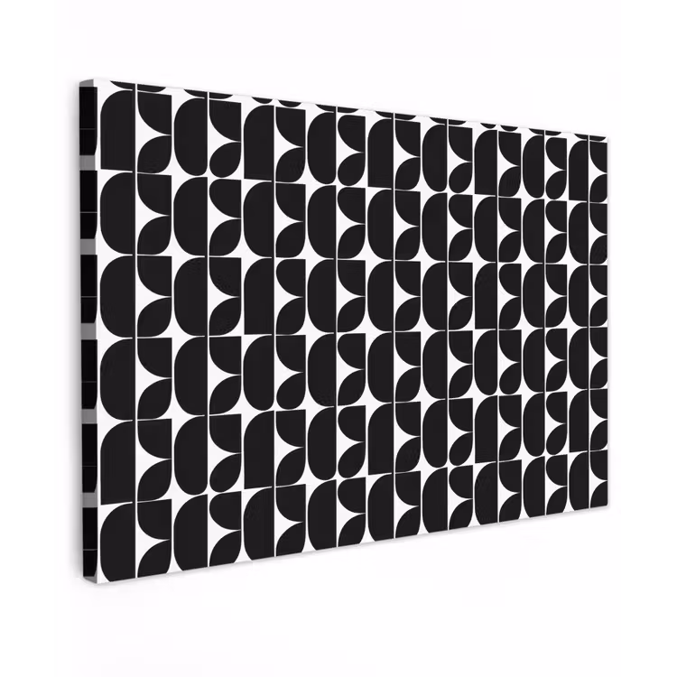 Modern - Geometrisch - Zwart canvas 2cm klein 34 -z3d