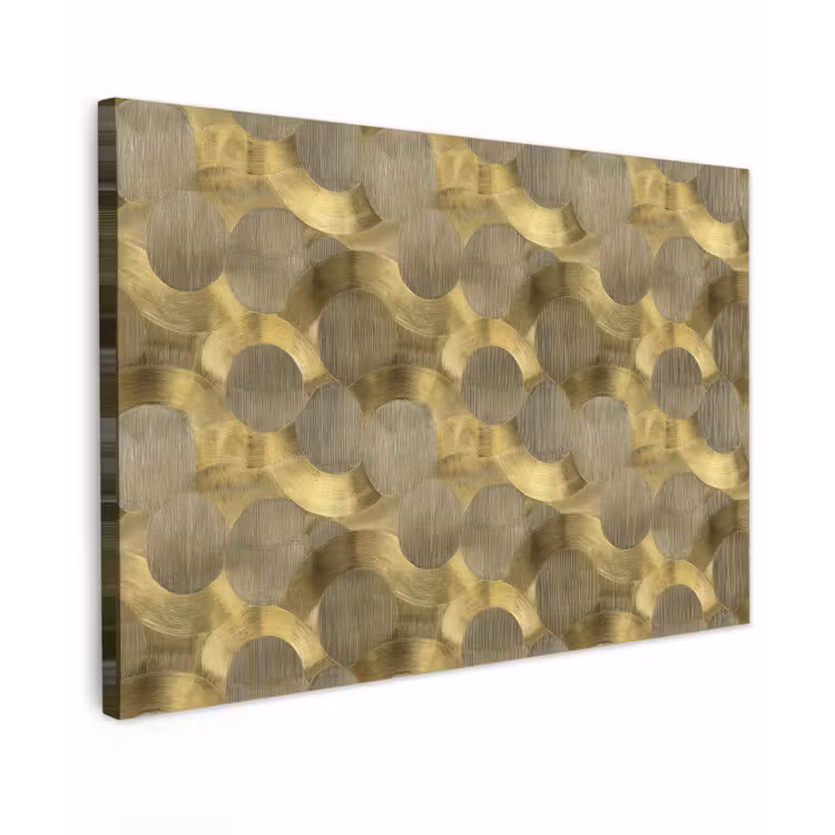 Modern - Geometrisch - Goud canvas 2cm klein 34 -z3d