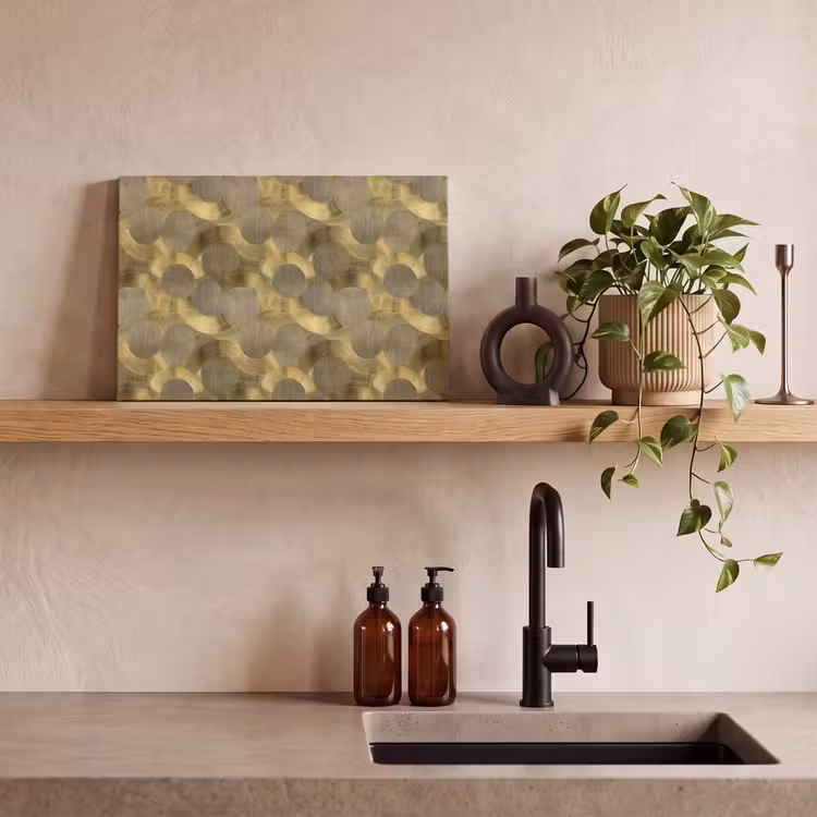 Modern - Geometrisch - Goud canvas 2cm klein 34 -sfeer3