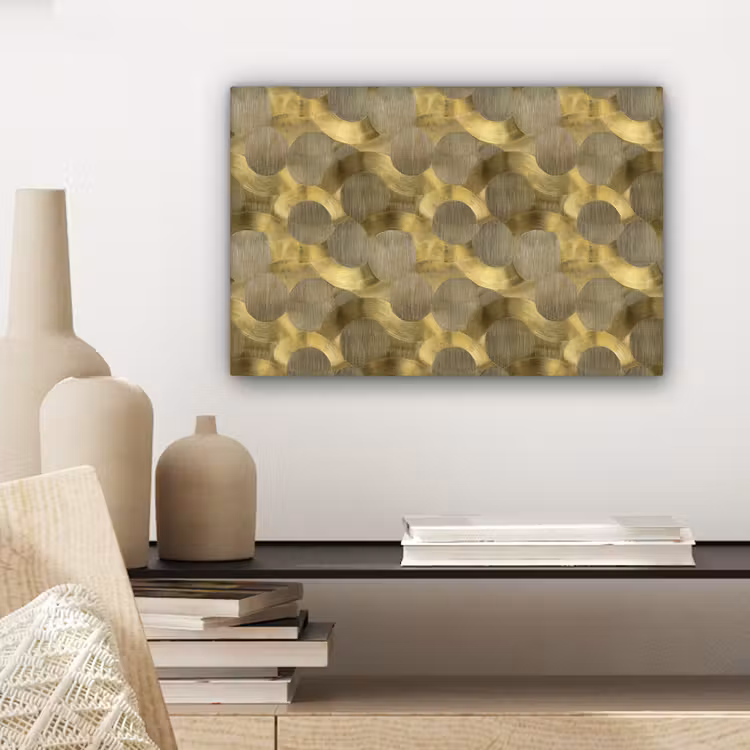 Modern - Geometrisch - Goud canvas 2cm klein 34 -sfeer6