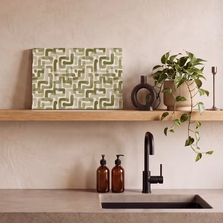Modern - Grafisch - Groen canvas 2cm klein 34 -sfeer3
