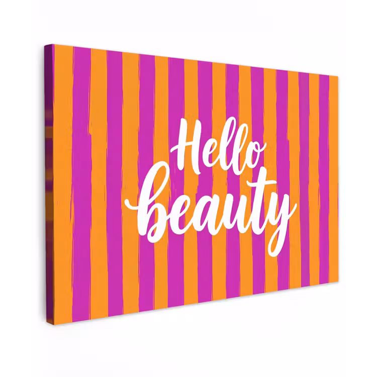 Modern - Hello - Oranje canvas 2cm klein -z3d
